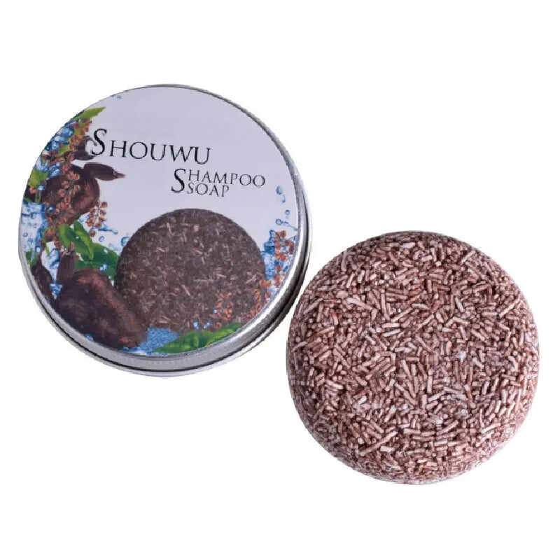 3pcs Hair Darkening Shampoo Polygonum Solid Repair Shampoo Soap Natural Organic Conditioner Strong Roots Soap Hair Bar Hair Care