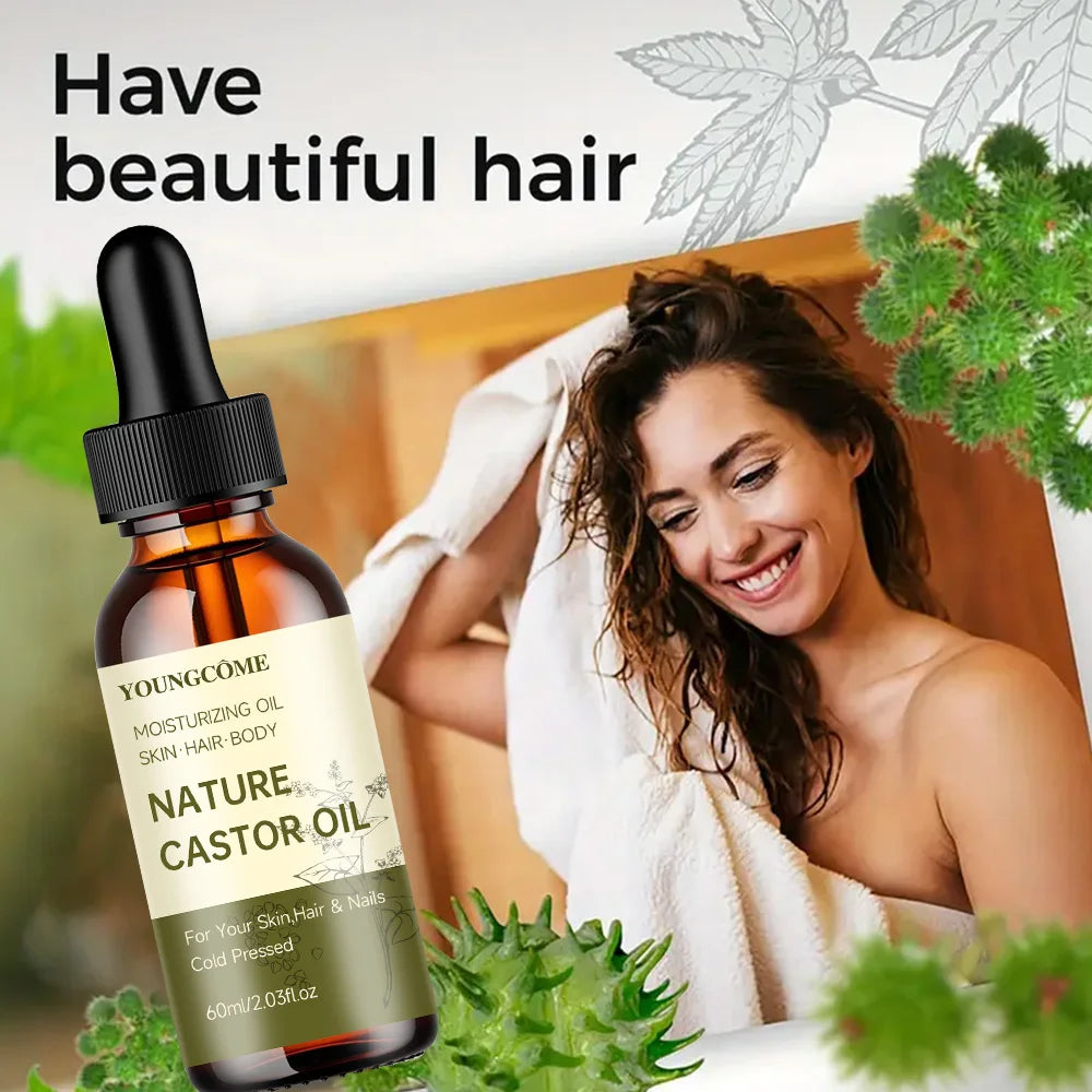 Black Castor Oil Healthy Organic Castor Oil Improves Hair Line Toughness Nourishes The Body Skin Hair Massage Moisturizing new
