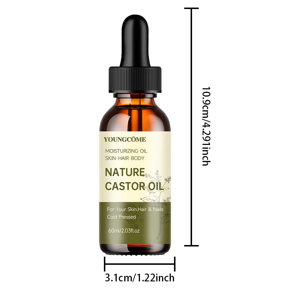 Black Castor Oil Healthy Organic Castor Oil Improves Hair Line Toughness Nourishes The Body Skin Hair Massage Moisturizing new