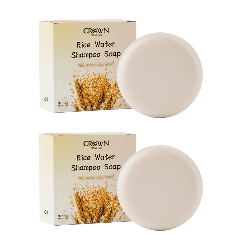 Organic Rice Water Shampoo Bar Natural Rice Soap for Hair Growth Deep Cleansing Solid Shampoo and Conditioner Bar Oil Control