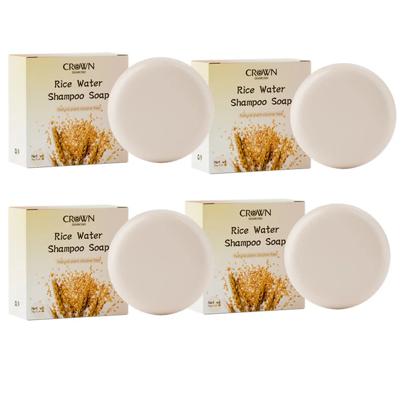 Organic Rice Water Shampoo Bar Natural Rice Soap for Hair Growth Deep Cleansing Solid Shampoo and Conditioner Bar Oil Control
