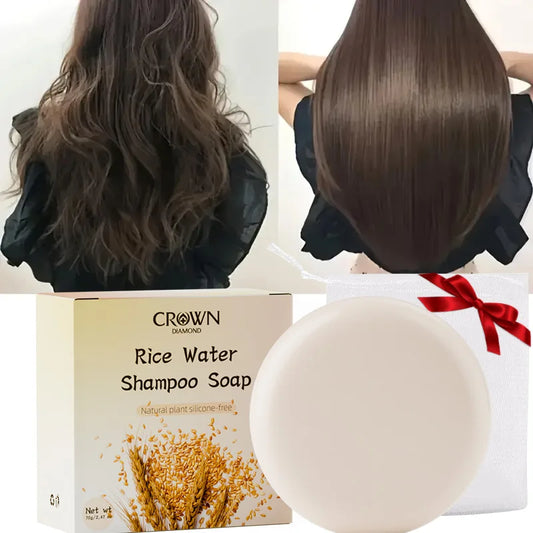 Organic Rice Water Shampoo Bar Natural Rice Soap for Hair Growth Deep Cleansing Solid Shampoo and Conditioner Bar Oil Control