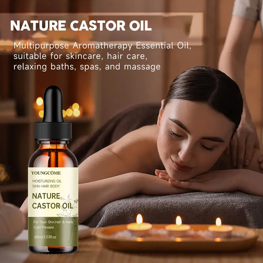 Black Castor Oil Healthy Organic Castor Oil Improves Hair Line Toughness Nourishes The Body Skin Hair Massage Moisturizing new