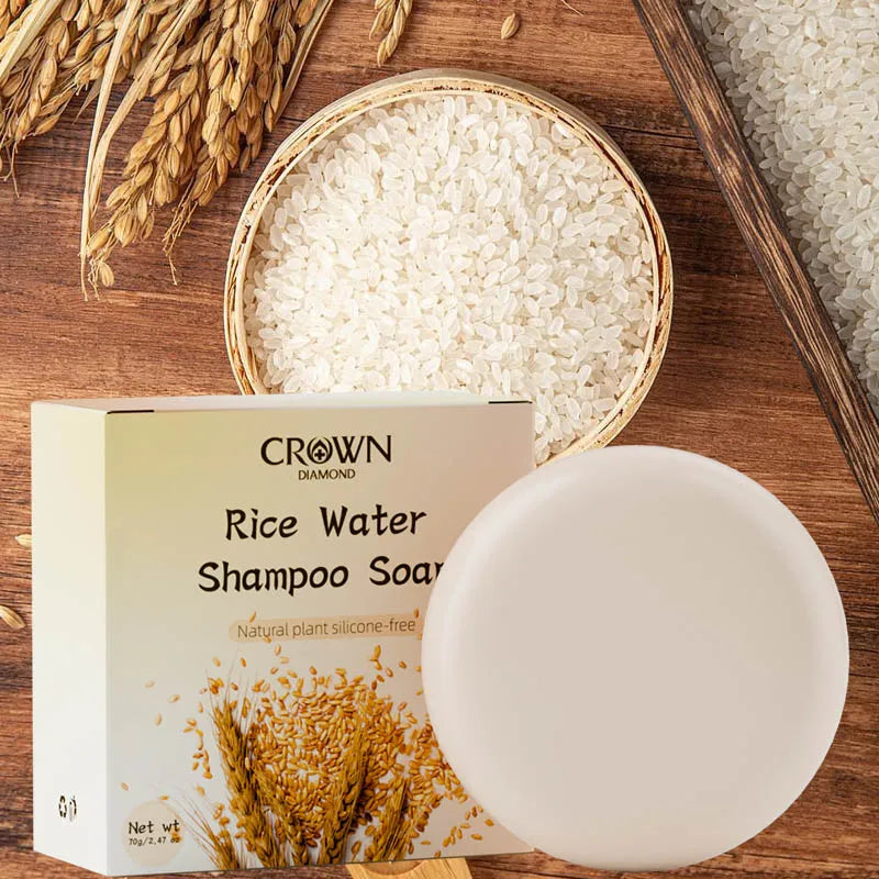 Organic Rice Water Shampoo Bar Natural Rice Soap for Hair Growth Deep Cleansing Solid Shampoo and Conditioner Bar Oil Control